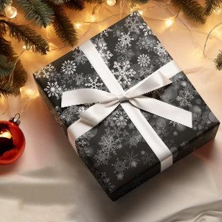 Black White Snowflake Christmas winter