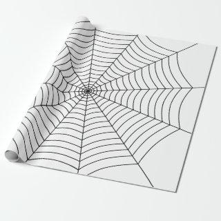 Black white spider web Halloween pattern