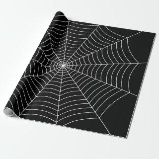 Black white spider web Halloween pattern