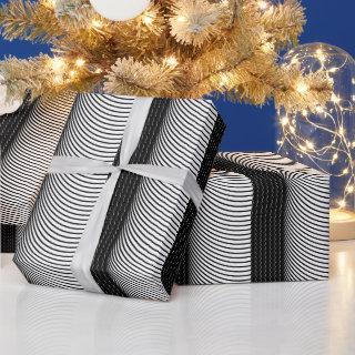 Black White Stripe Pattern Wedding Holiday Trendy