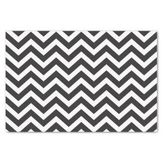 Black & White Thick Chevron Wedding New Year's Eve Tissue Paper