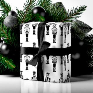 Black & White Trendy Abstract Nutcracker Pattern