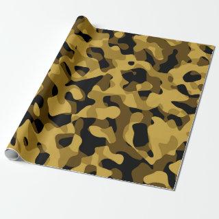 Black Yellow Brown Camouflage Pattern