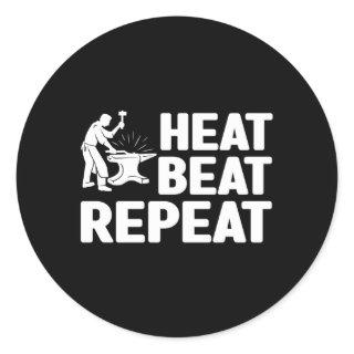 Blacksmith Iron Forging Metalsmith Metalworker Bla Classic Round Sticker