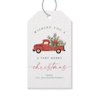 BLAIR Scandinavian Red Car Tree Christmas Gift Tags
