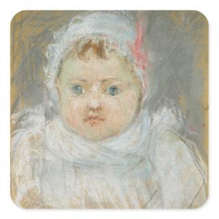 Blanche Pontillon as a Baby, 1872 (pastel on paper Square Sticker