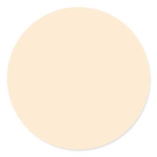 Blanched almond  (solid color)  classic round sticker