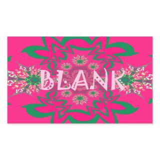 Blank Baby Vivid Pink Floral Purple Shade Monogram Rectangular Sticker