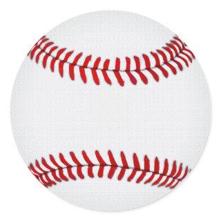 Blank Baseball Stickers, Round, Large or Small Classic Round Sticker