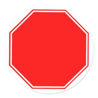 Blank/Customizable Stop Sign Sticker