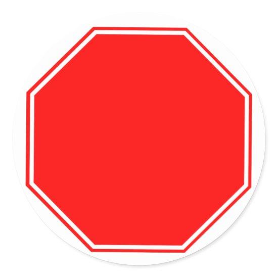 Blank/Customizable Stop Sign Sticker