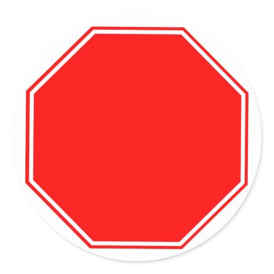 Blank/Customizable Stop Sign Sticker