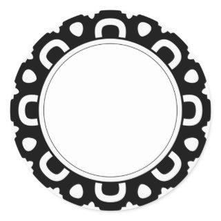 Blank elegant simple mandala label round sticker