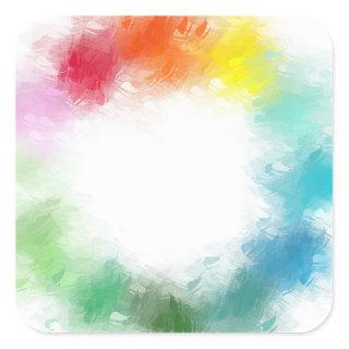 Blank Modern Template Custom Colorful Abstract Square Sticker