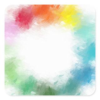 Blank Modern Template Custom Colorful Abstract Square Sticker