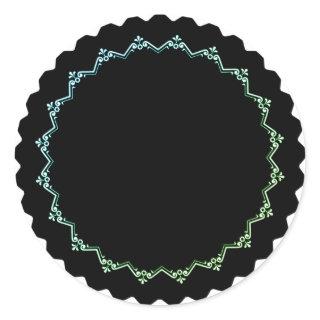 Blank Round elegant black & white Spice jar Labels