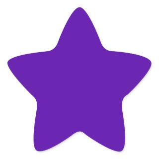 Blank Solid Color Vivid Purple Star Sticker