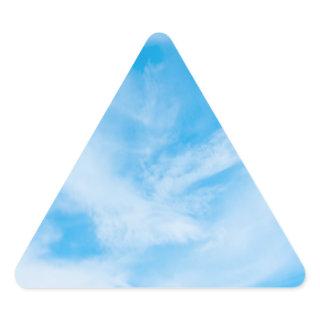 Blank Template Blue Sky Nature White Clouds Triangle Sticker