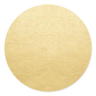 Blank Template Gold Shine Add Any Text or Logo Classic Round Sticker