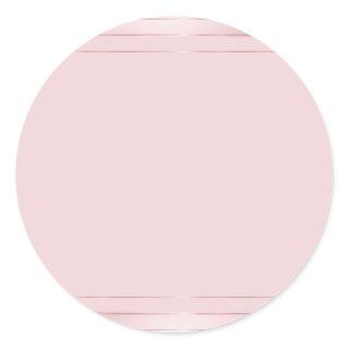 Blank Template Trendy Elegant Modern Rose Gold Classic Round Sticker