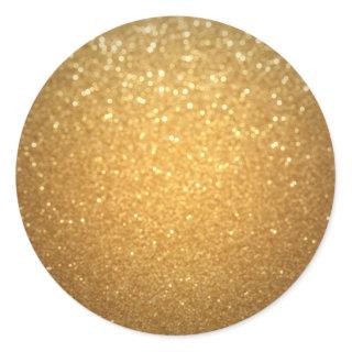 Blank Template Trendy Gold Glitter Modern Elegant Classic Round Sticker