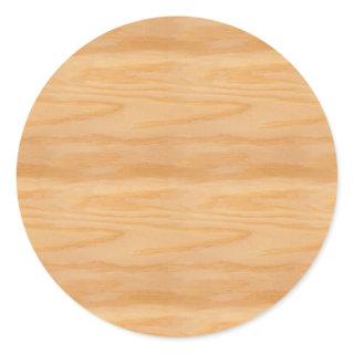 Blank Wood Template Elegant Trendy Design Classic Round Sticker