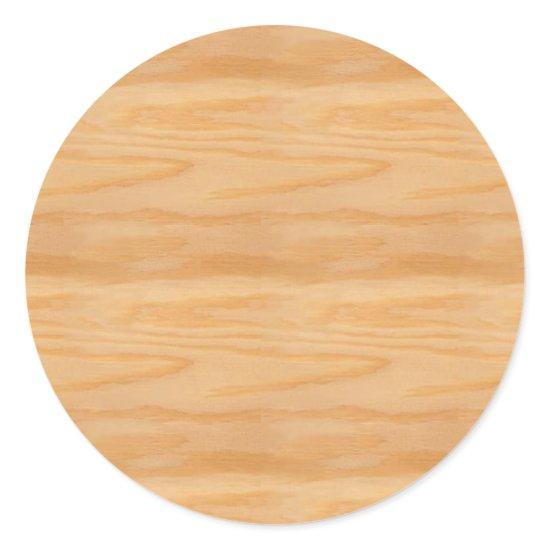 Blank Wood Template Elegant Trendy Design Classic Round Sticker
