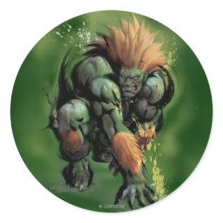 Blanka Crouch Classic Round Sticker