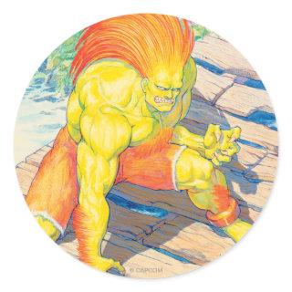 Blanka on Bridge Classic Round Sticker