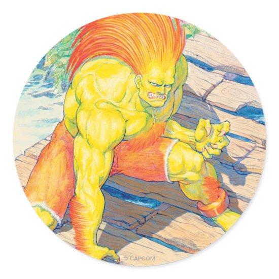 Blanka on Bridge Classic Round Sticker