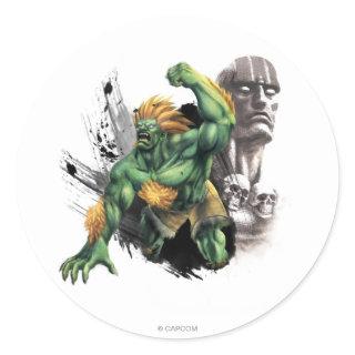 Blanka Vs. Dhalsim Classic Round Sticker