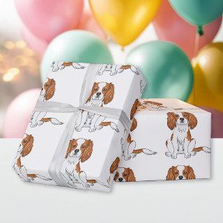 Blenheim Cavalier King Charles Spaniel Pattern