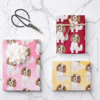 Blenheim Cavalier King Charles Spaniel with Hearts  Sheets