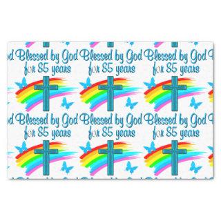 BLESS BY GOD FOR 85 YEARS BLUE CROSS DESIGN TISSUE PAPER