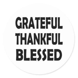 Blessed Beyond Measure | Grateful and Thankful Classic Round Sticker
