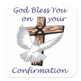 Blessed Confirmation Square Sticker