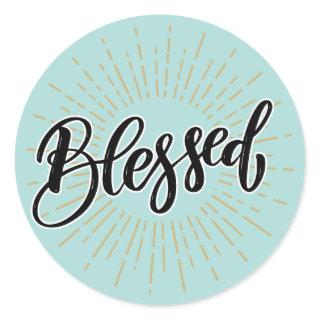 BLESSED SELF LOVE AFFIRMATION QUOTES CLASSIC ROUND STICKER