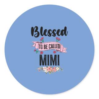 Blessed To Be Called Mimi Classic Round Sticker