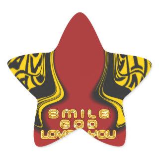 Blessing from Above: God's Love Spiritual Greeting Star Sticker