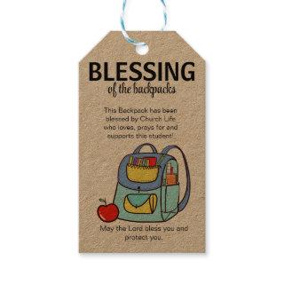 Blessing of the backpacks  gift tags