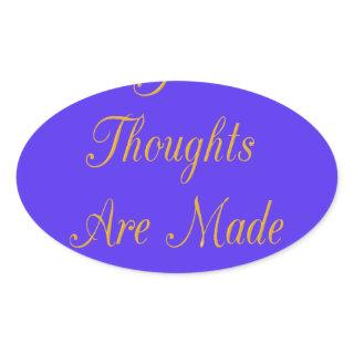 Blissful Reflections: Good Thoughts of Love Oval Sticker