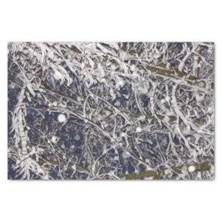 Blizzard Tree Winter Snow Covered Branches Photo Tissue Paper