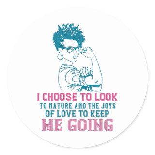 BLM - Love And Nature Keep Me Going Classic Round Sticker