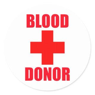 Blood Donor Classic Round Sticker