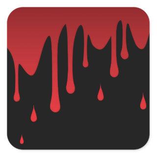 Blood dripping square sticker