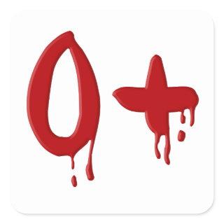 Blood group O positive Square Sticker