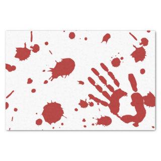 Blood Soaked Bloody Hand Print Halloween Tissue Paper