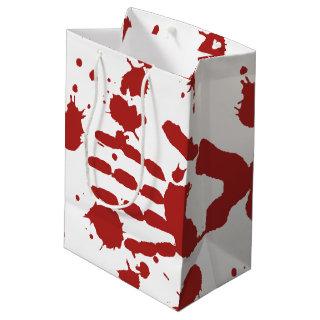 Blood Soaked Hand Print Halloween Trick Or Treat Medium Gift Bag