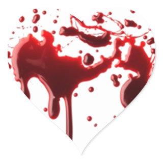 blood splatter 3 heart sticker
