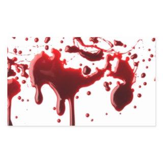 blood splatter 3 rectangular sticker